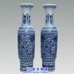 景德鎮(zhèn)落地大花瓶燒制工藝，多作陶瓷禮品用